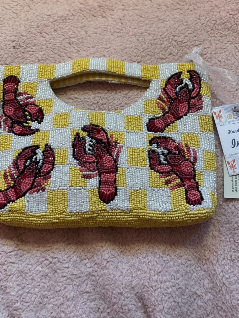 Beaded lobster hamdbag - Picture 3 of 4